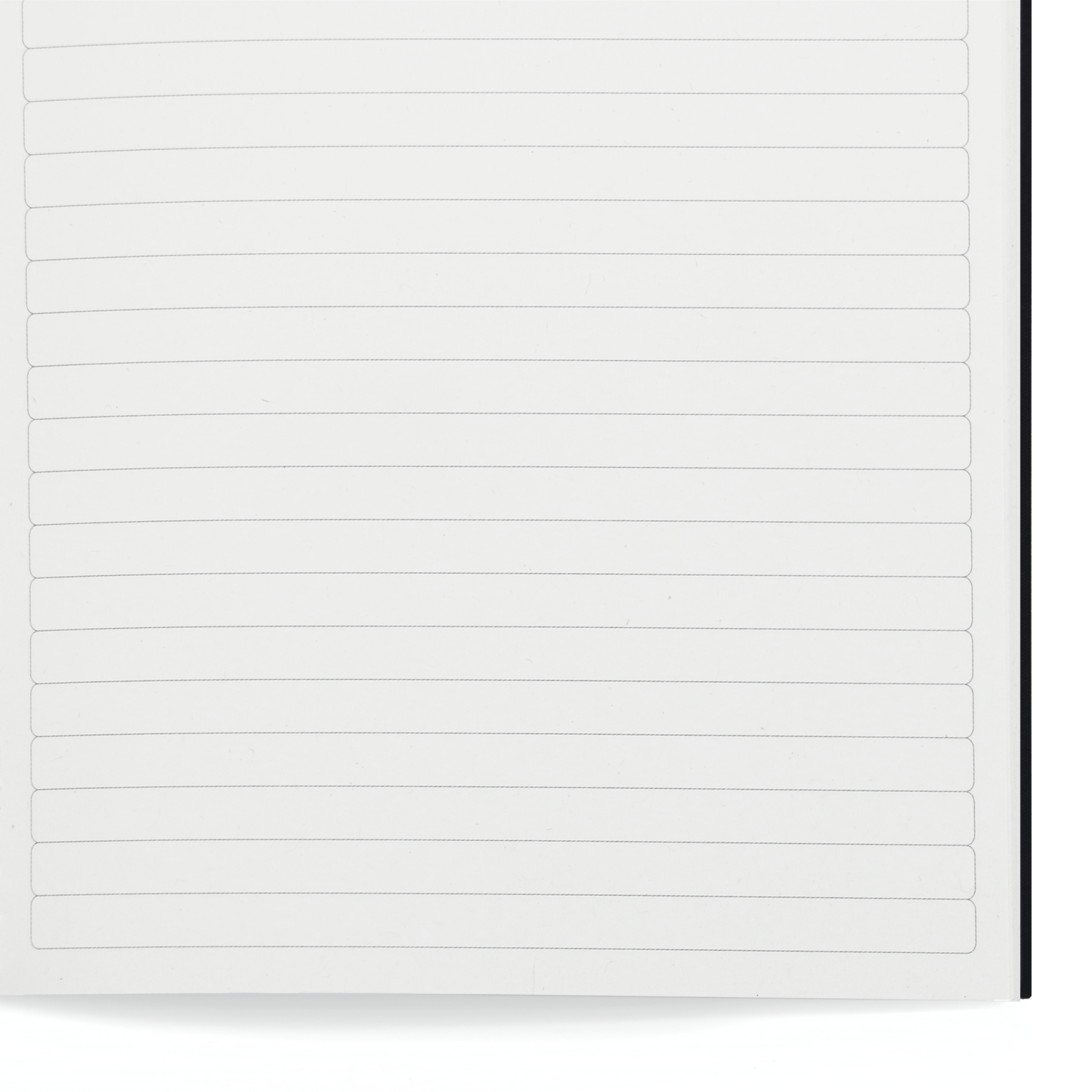 E, rounded lines, Writeground, stationery, cartoleria, design, carta riciclata, design ecofriendly, italian design, ruled notepad, notebook, quaderno, quaderno a righe, gmund paper, scrittura creativa